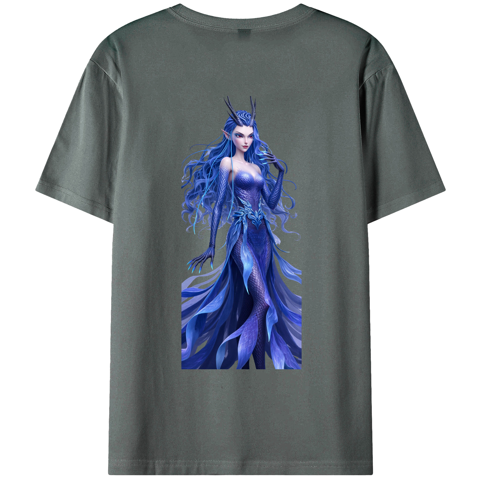 （画像用） Ne Zha 2 ナタ 魔童の大暴れ 綿100％ メンズ半袖Tシャツ（バックプリント） 通気性